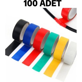 Resim Nistabolje 100 Adet Renkli Elektrik Bandı Izole Bant 