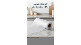 Resim Moresun Buğz Şeffaf Kaydırmaz Dolap Içi Raf Örtüsü 45X300 cm Koruyucu Pvc 
