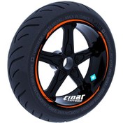 Resim Alev Turuncusu 4 Parçalı Keskin Jant Şeridi Sticker Çınar Extreme 
