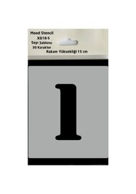 Resim Stencil Rakam Boyama Şablonu X018-sayı Rakam Yüksekliği 15 Cm 