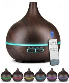 Resim Genel Markalar Aroma Difüzör Gece Işığı 7 Led Nemlendirici Kumandalı Buhar Makinesi 550ml. 