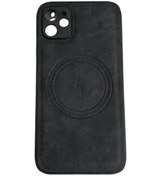 Resim Pointtech İphone 11 Uyumlu Alfa Desenli Magsafe Kablosuz Şarj Özellikli Kılıf Modeli Siyah 