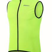 Resim Erkekler için Yüksek Esneklikli Bisiklet Yeleği Kolsuz Sırt Cebi ile - Koşu, Bisiklet ve Sporlar için Nefes Alabilen Neon Yeşil Kolsuz Gömlek, Dar Kesim Yuvarlak Boyun, İlkbahar/Yaz/Sonbahar Aktif Giyim, Günlük Dış Mekan Giyimi | Yuvarlak Boyunlu Yelek | Yüksek Esneklikli Kumaş, Bisiklet Forması 