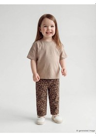 Resim Lc Waikiki Kahverengi Regular Fit Kız Bebek Gabardin Pantolon 