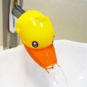Resim Çocuklar Için Eğitici ve Güvenli Musluk Uzatıcı Genişletici Başlık Aparatı Ördek Figürlü 