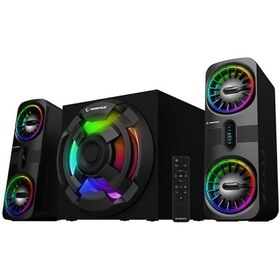 Resim Rampage RMS-311 SHARD 2+1 80W Siyah USB,FM,Bluetooth,HMDI,Optica Rgb Işıklı Speaker 