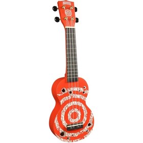 Resim Mahalo Soprano Ukulele (Target Red) 