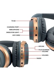 Resim ROSSTECH BT830 Süper Bass Gürültü Azaltıcı Bluetooth 5.0 Kulak Üstü Kulaklık 