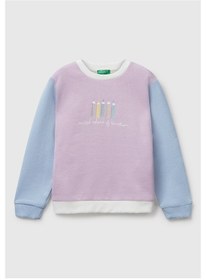 Resim Benetton Kız Bebek Lila Sweatshırt Lila 