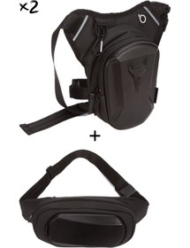 Resim Newish Polo Unısex Motorcu Omuz Bel Bacak Çantası Ve Çapraz Bel Çantası 