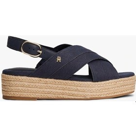 Resim Denım Espadrılle Platform Sandal Siyah 