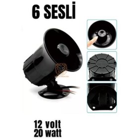 Resim Toptan Bulurum Alarm Sireni 6 Değişik Sesli 