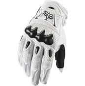 Resim Carrier Karbon Fiber Motosiklet Sürüş Eldiveni Beyaz 