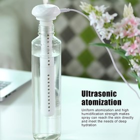 Resim Taşınabilir Mini Nemlendirici, Usb Güçlü Masaüstü Ultrasonik Soğuk Sis Makinesi, Bitkiler, Ofisler, Kreşler İçin Uygun, Kokusuz, Çeşitli Bardaklara Uyar, Su Deposu Yok, Ev ve Seyahat İçin İdeal. 