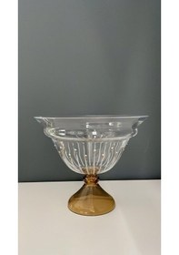 Resim Decorıum Boncuklu Ayaklı Amber Kase 