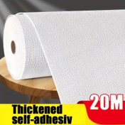 Resim 20 metre kendinden yapışkanlı duvar kağıdı rulosu - kolayca yapıştırılabilir - çalışma odası, yatak odası ve banyo için dekoratif arka plan stikeri 