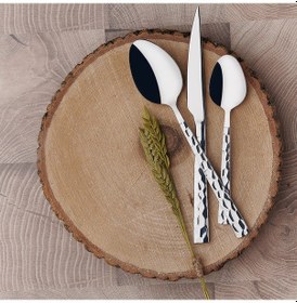 Resim Korkmaz Akasya 60 Parça Çatal Kaşık Bıçak Seti 