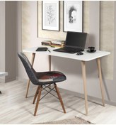 Resim Floransa Beyaz Çalışma Masası Beyaz 