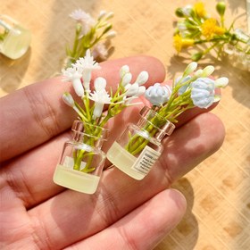 Resim 6'lı Mini Işıltılı Vazo Seti, Etkinlik Parti Hediyeleri için 1:12 Orantılı Reçine Dekor Aksesuarları, Masaüstü ve Araba Süslemeleri, Pil Gerektirmez, Tatil Hediyeleri 