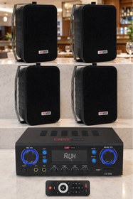 Resim Lastvoice Black Wall Small Paket-2 Hoparlör Ve Anfi Ses Sistemi Seti (1 ANFİ 4 HOPARLÖR) 