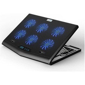 Resim Yükseklik Hız Ayarlı Notebook Soğutucu Led Ekran 6 Fanlı 4 Mod 
