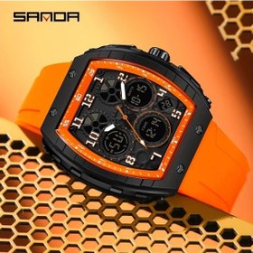 Resim Sunshine022 Sanda Erkek Kol Saati Yeni Elektronik Multifonksiyonel Moda Çalar Saati Turuncu Hediye Diğer 