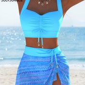 Resim JulyJungle Moda Bikini Ayrı Parçalı Push-Up Plaj Tarzı Günlük Üç Parça Mayo 