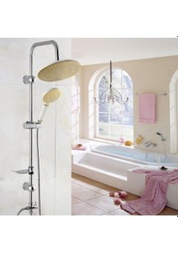 Resim Vilas Medusa Gold Robot Yağmurlama Tepe Duş Seti Krom 