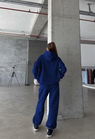 Resim CMZ COLLECTİON Kadın Oversize 3 İplik Polar Sweat Eşofman Takımı - Kapüşonlu Rahat Kalıp (17 Renk Seçeneği) 