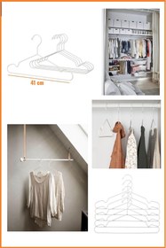 Resim IKEA Stajlıg Beyaz Metal Askı ( 5'li Set ) 