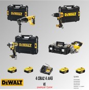 Resim Dewalt DCH133NT + DCD805NT + DCF887NT + DCS334NT 4 Adet 5 Amper Akü + Şarj Aleti Set 