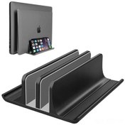 Resim Symbee Metal Dikey Bilgisayar Tutucu, Çalışma Masası İçin Optimal Konumlandırma, Kaliteli Kaplama, Tam Test Edilmiş Siyah 