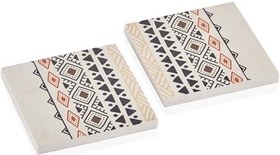 Resim Ethnic 10x10 cm 2 Parça Mermer Bardak Altlığı 9-01150033 