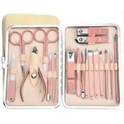 Resim Geeroyoo 18 Parçalı Profesyonel Tırnak Bakım Seti - Deri Çantalı Paslanmaz Çelik Manikür Pedikür Aletleri 