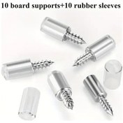 Resim Gateesat 20 Adet Kauçuk Kaplı Raf Pimi Kendinden Vidalı Dıy Mobilya Aparatı 