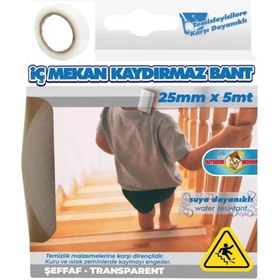 Resim Geseus Şeffaf Transparan Zemin Kaydırmaz Duş,Havuz Kaydırmaz Bant 25mmX5MT 