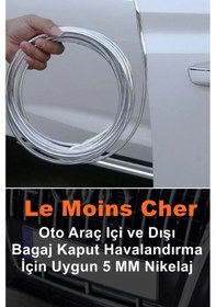 Resim Araç Bagaj Kaput Havalandırma Için 5 Mm Nikelaj U Tipi Geçmeli 