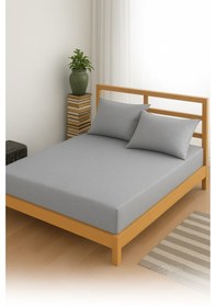 Resim Formeya Adelya Gri Lastikli Çarşaf Takımı (Yastık Kılıflı) Tek Kişilik 100 x 200 