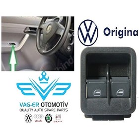 Resim CADDY 2004-2010 ÖN SOL CAM DÜĞMESİ TUŞU DÜĞME YUVASI 1T0959527 