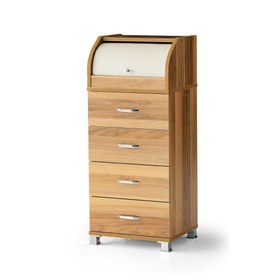 Resim Sivas Gözde Çekmeceli Kiler Dolabı / Ekmeklik - Ceviz 