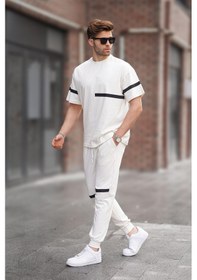 Resim Madmext Ekru Kısa Kollu Eşofman Takımı 5939-ekru Ekru 