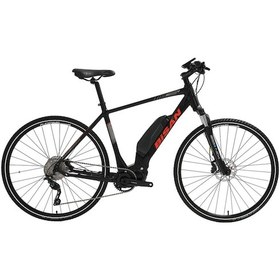 Resim Bisan E-trekking Elektrikli Bisiklet 53 Cm Disk Fren 700c Jant 10 Vites Mat Siyah Kırmızı Siyah 