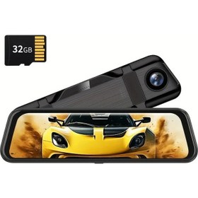 Resim Dream011 12.7 Inç 1080p Ön 720p Arka Kamera Dokunmatik Ekranlı Araç İçi Kamera 32gb 