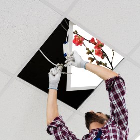 Resim Gök Panel 60X60 LED Panel Sıva Altı Desenli Tekli 46510022SA 