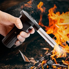 Resim Taşınabilir Pil ile Çalışan Mangal Fanı Üfleyici Açık Hava Yemek Pişirme İçin - Kamp, Piknik ve Kömür Izgarası İçin İdeal - Hızlı ve Eşit Odun Kömürleşmesi İçin Verimli Hava Akışı 