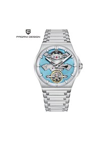Resim Pagani Design Pd-ys028 42mm 100m Su Geçirmez, İskelet Otomatik Safir Kristal Işıkl Full Çelik Lüks Erkek Kol Saati Açık Mavi Diğer 