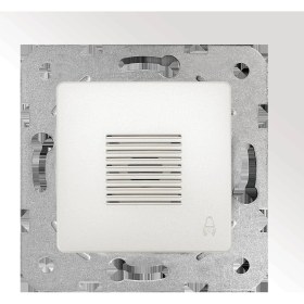 Resim Mena Rise Linnera Life Sedef Beyaz Zil Buzzer Mekanizma ve Kapak 