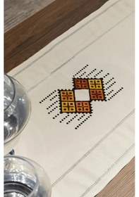 Resim Magic Rug Dokuma Kumaş El Baskısı Runner 45x145 Cm 