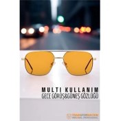 Resim Femina Trendy Hsnet Gece Sürüş Görüş Parlama Önleyici Gece Gözlüğü Sis Far Işık Önleyici Anti-Fog G 