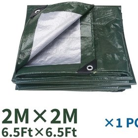 Resim Sunshine022 Vandham 6 5ft Ağır Hizmet Pe Branda Çadır Karavan Tekne Örtüsü Yeşil Gümüş 